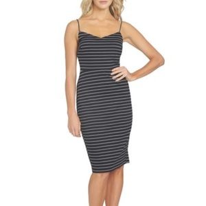 1. STATE Striped Stretch Jersey Sheath Dress